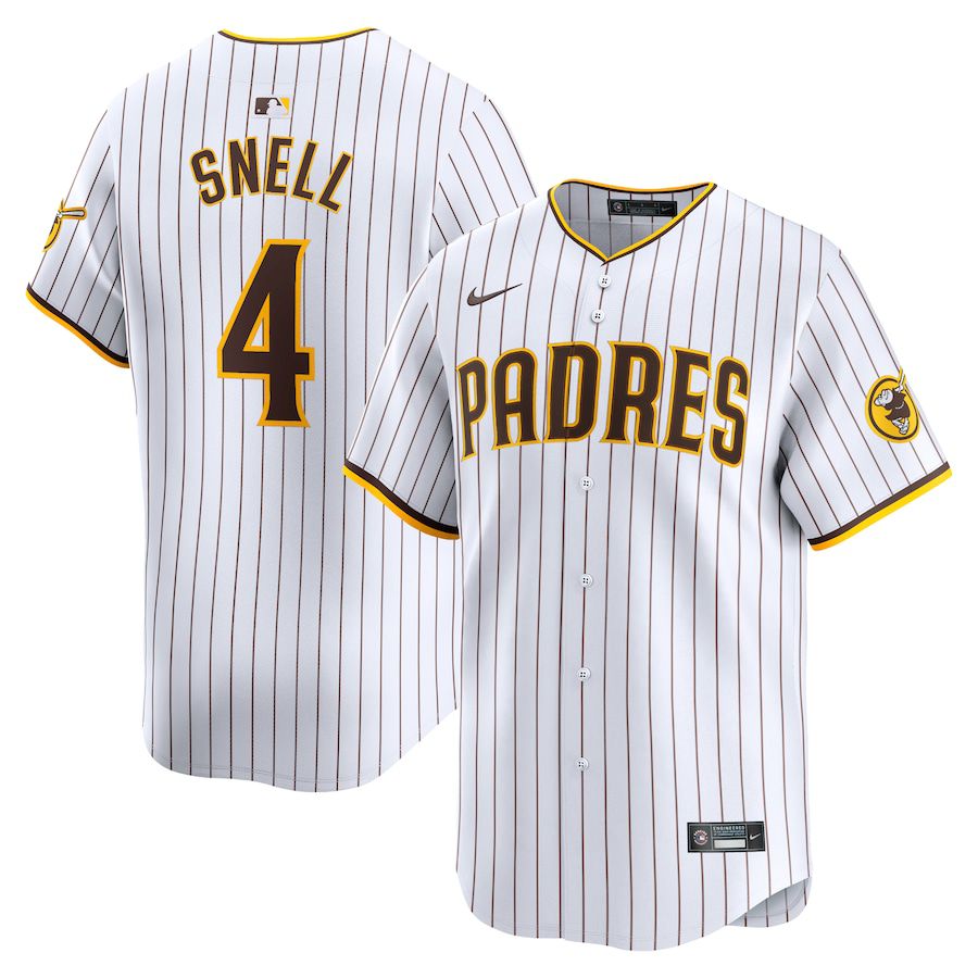 Men San Diego Padres #4 Blake Snell Nike White Home Limited Player MLB Jersey